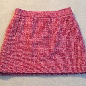 Banana republic pink and cream tweed skirt